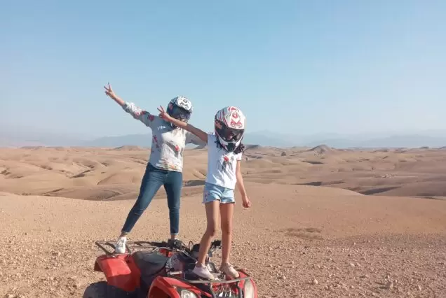 Agafay desert private sunset quad bike tour from Marrakech