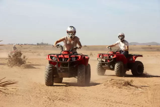 Agafay desert private sunset quad bike tour from Marrakech