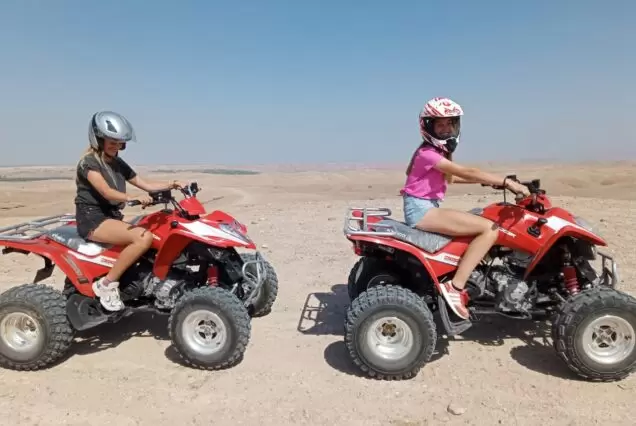 Agafay desert private sunset quad bike tour from Marrakech